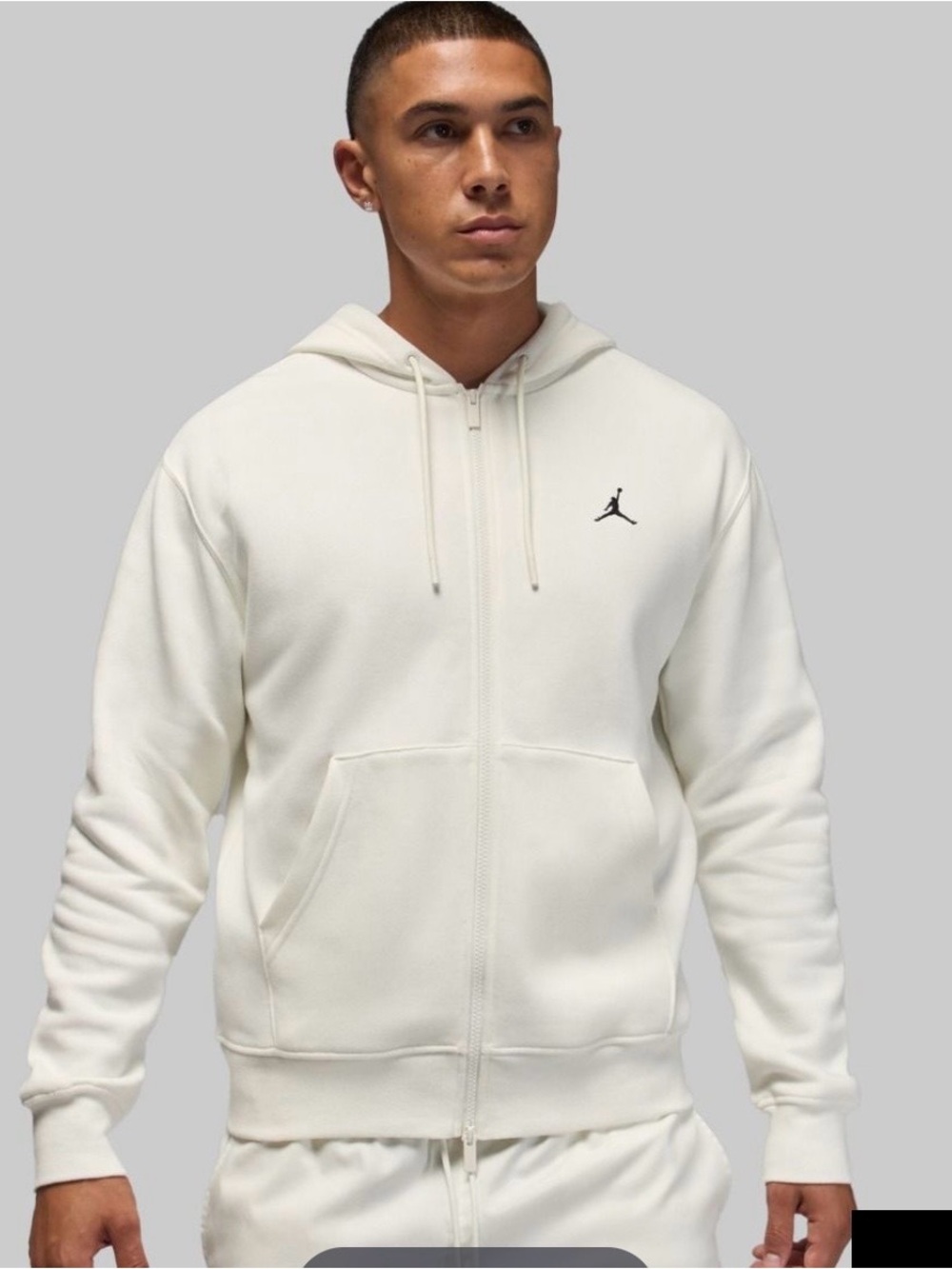 Jordan Air Full Zip Training Hoodie White XL NWT Dri-FIT Jumpman CN5350-100